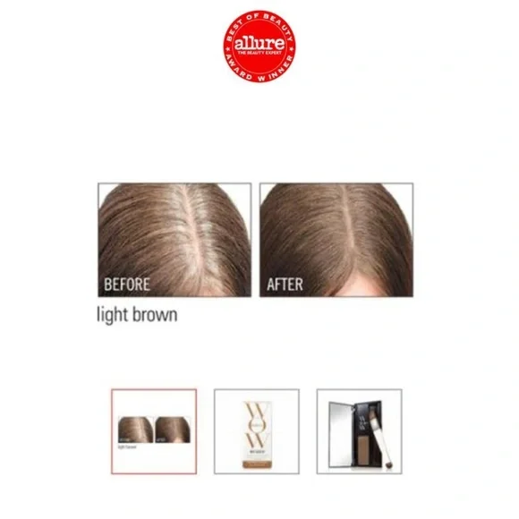 WOW Root Cover Up Light Brown powder With Case - Picture 2 of 9